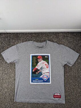 Roy Halladay Philadelphia Phillies Shirt Mitchell & Ness x Topps Mens XL